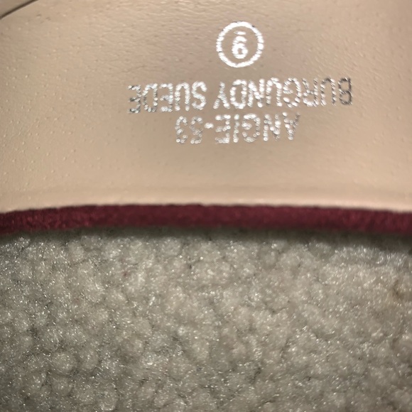 Bella Marie Burgundy Ballerina Flats - Picture 3 of 4